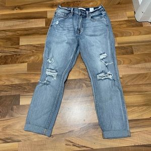 High rise, Boyfriend ankle jeans